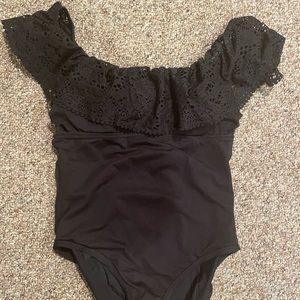 Large black bathing suit